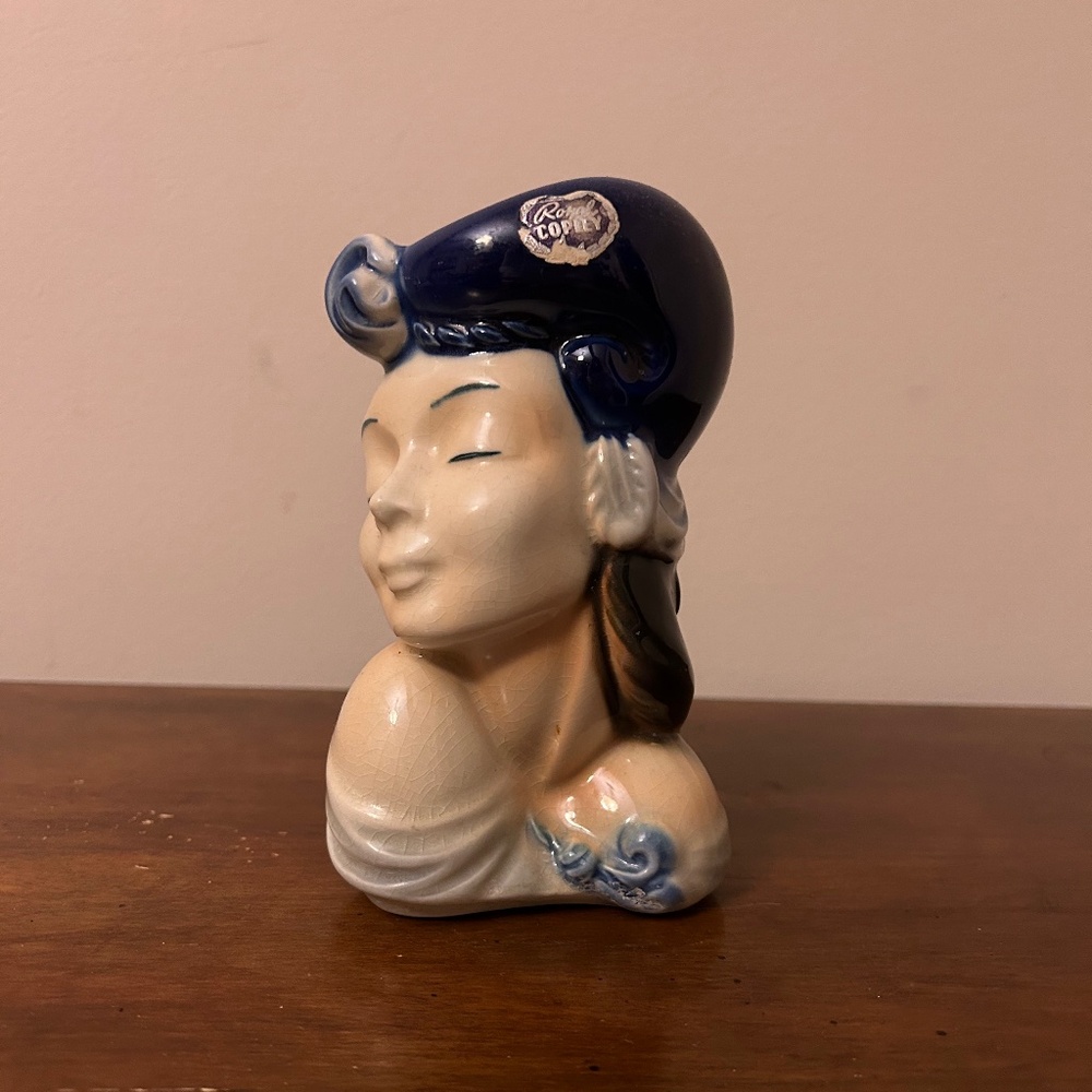 1950's vintage Royal Copley lady wall pocket..